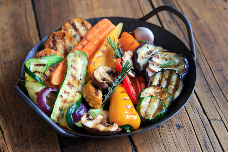 Gemüse in Grillpfännchen