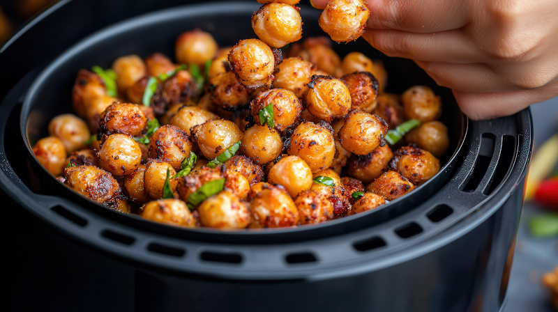 Kichererbsen knusprig im Airfryer