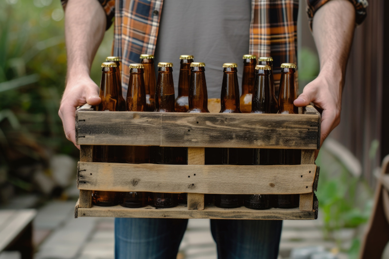 hölzerne Bierkiste
