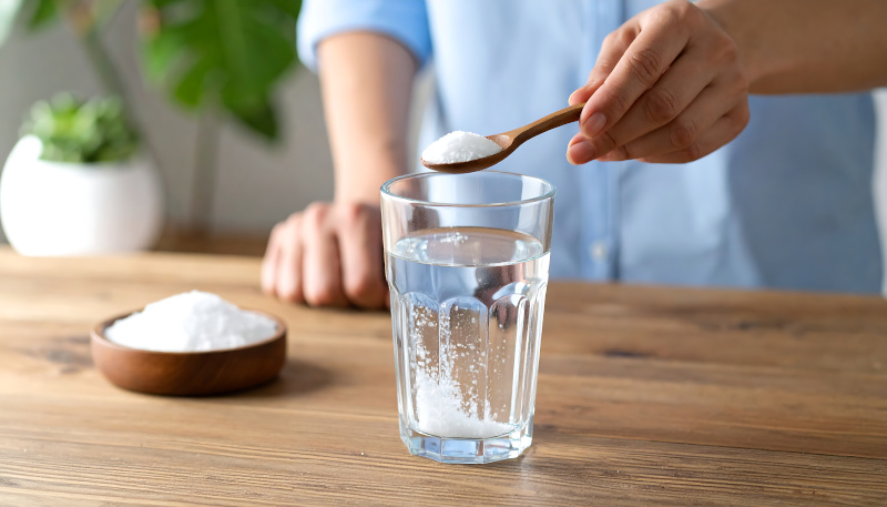 Natron trinken vor dem Schlafengehen